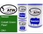 Preview: Nissan, Cobalt Green Pearl, DN1: 500ml Lackdose + 500ml Klarlack + 250ml Härter - Set, von ATW Autoteile West.